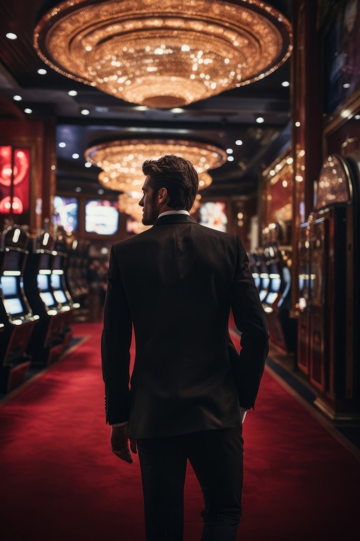 Dealer live casino profesional melayani meja blackjack secara interaktif