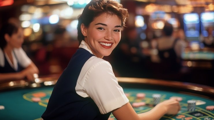 Pemain menggunakan fitur chat interaktif pada sesi live casino untuk komunikasi